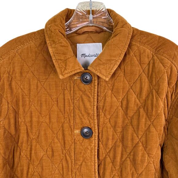 Madewell Sz S Quilted Corduroy Walton Shirt-Jacket Barn Coat Insulated Cotton - Picture 5 of 16